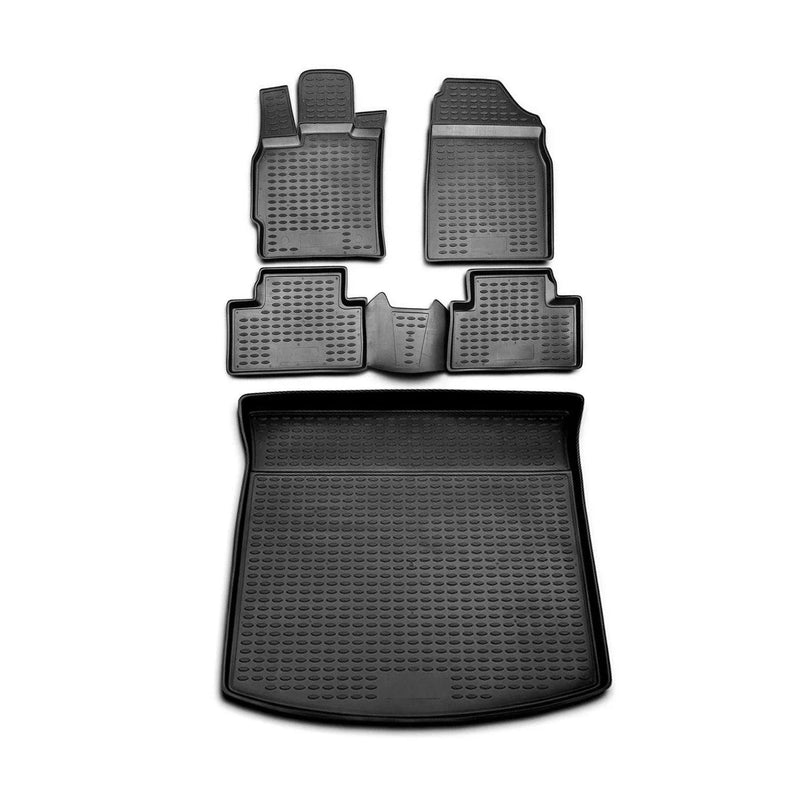 2007-2009 Mazda CX-7 Floor Mats & Cargo Liner Full Set All Weather Black