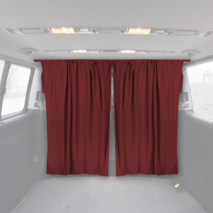 79" x 71" Van Cab Divider Cabin Curtain Campervan Kit Red