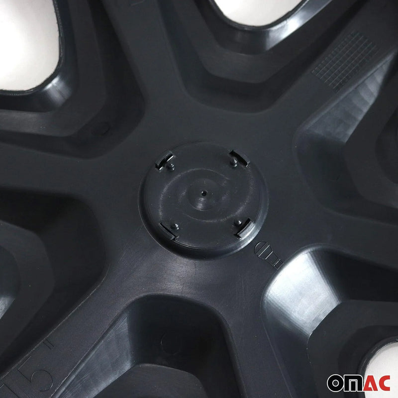 Kansas Hub Caps Wheel Cover 15" Black Full Set 4 pcs.