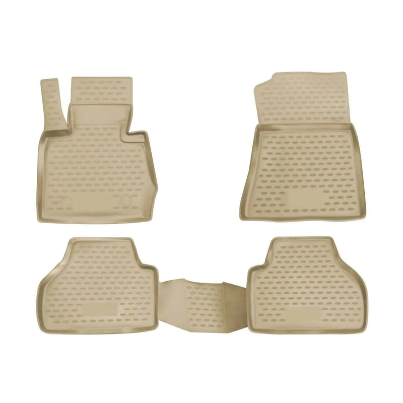 OMAC Floor Mats Liner for BMW X3 F25 2011-2017 Rubber TPE Beige 4Pcs - OMAC USA