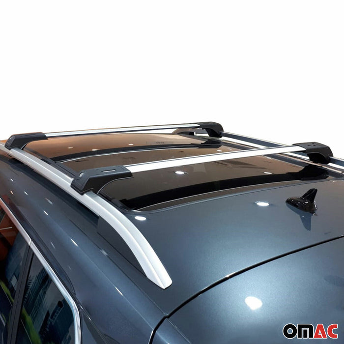 Roof Rack Cross Bars Aluminum for Mercedes GLK Class X204 2009-2015 Black 2Pcs