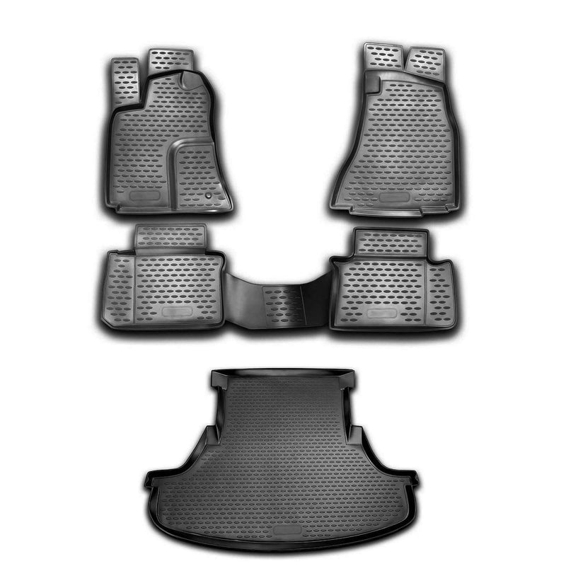 Custom Floor Mats & Cargo Liners for Chrysler 300 / 300C 2005-2010 Black 5 Pcs - OMAC USA