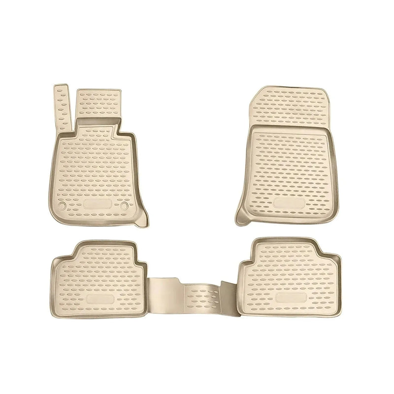 OMAC Floor Mats Liner for BMW 3 Series E90 E91 2005-2012 Rubber TPE Beige 4Pcs - OMAC USA