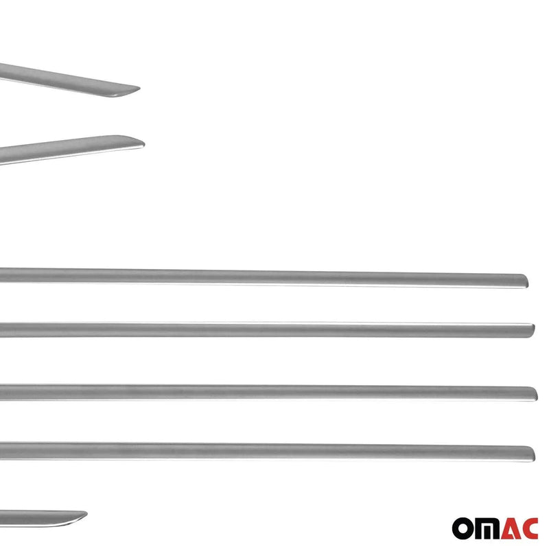 Window Molding Trim Streamer for Toyota Prius Wagon 2012-2015 Steel Silver 8 Pcs - OMAC USA