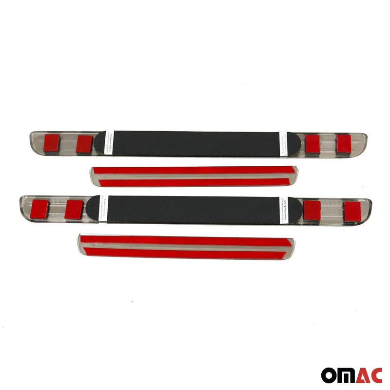 Audi Q3 Q5 Door Sill Scuff Plate Illuminated Sport Steel Silver 4 Pcs