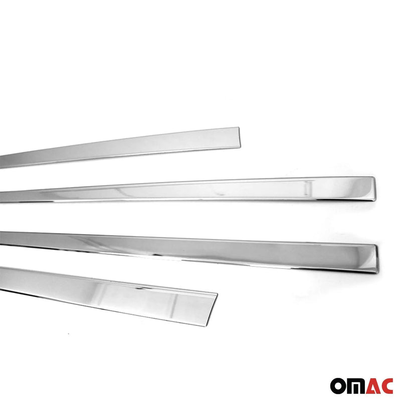 Window Molding Trim Streamer for VW Golf GTI MK7 2015-2021 Steel Silver 4 Pcs - OMAC USA