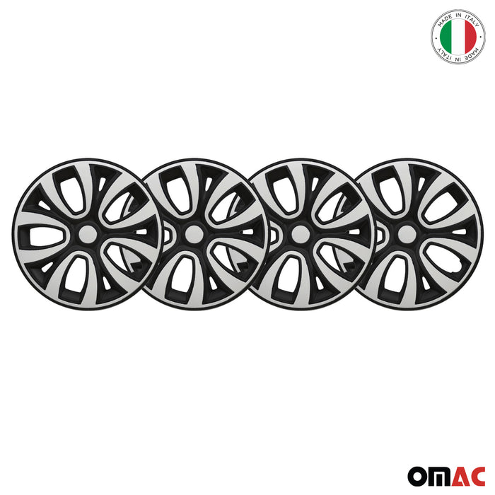 15" Wheel Covers Hubcaps R15 for Kia Black Matt White Matte