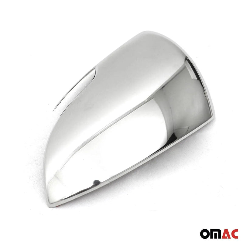 Side Mirror Cover Caps Fits Kia Rio 2018-2023 Steel Silver 2 Pcs - OMAC USA