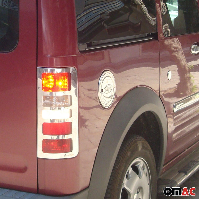 Fuel Caps Cover Gas Cap Cover for Ford Transit Connect 2010-2013 Steel Silver