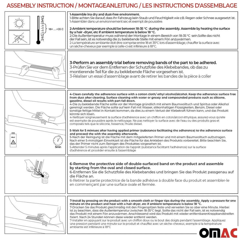 Door Sill Scuff Plate Scratch Protector for RAM ProMaster 2014-2024 Steel 2x - OMAC USA