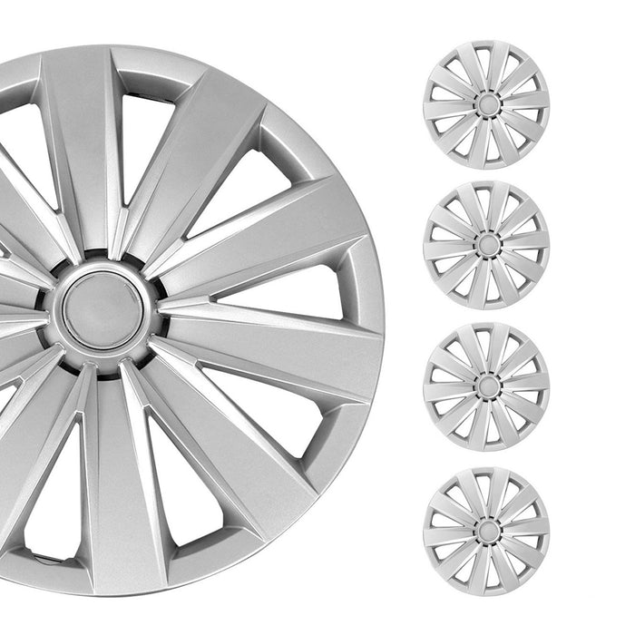 15" 4x Set Wheel Covers Hubcaps for Ford Silver Gray