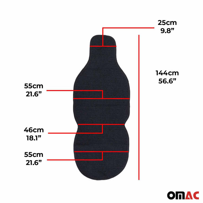 Antiperspirant Front Seat Cover Pads for GMC Black Grey 2 Pcs