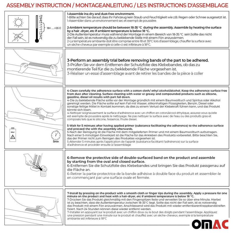 Door Sill Scuff Plate Illuminated for Ford Fusion 2013-2020 Exclusive Steel - OMAC USA