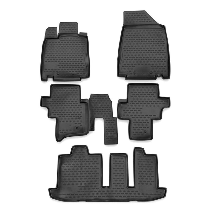 OMAC Floor Mats Liner for Nissan Pathfinder 2013-2020 Black TPE All-Weather 5Pcs