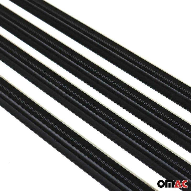 Car Side Door Streamer Guard Trim Black Aluminum Accessories 4 Pcs