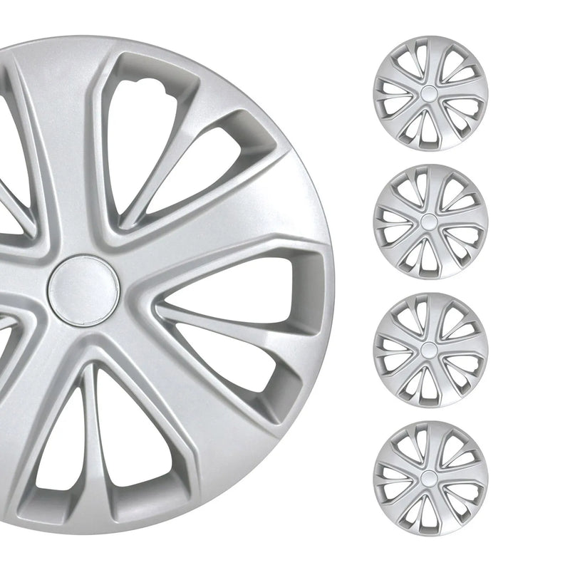 Hawaii Hub Caps Wheel Cover 15" Silver Full Set 4 pcs.