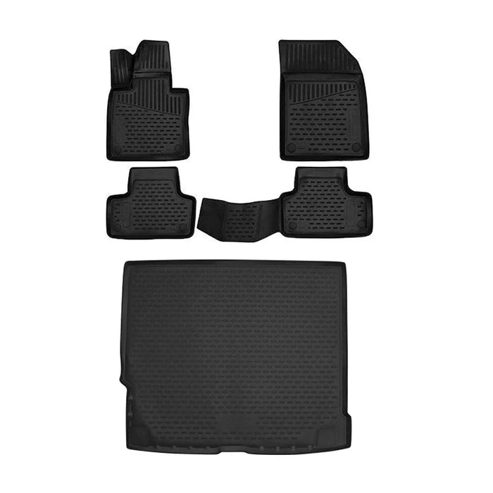 Custom Floor Mats & Cargo Liners for Volvo XC60 2018-2024 Black 5 Pcs