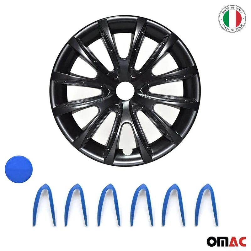 14" Wheel Covers Hubcaps for Honda Black Dark Blue Gloss - OMAC USA