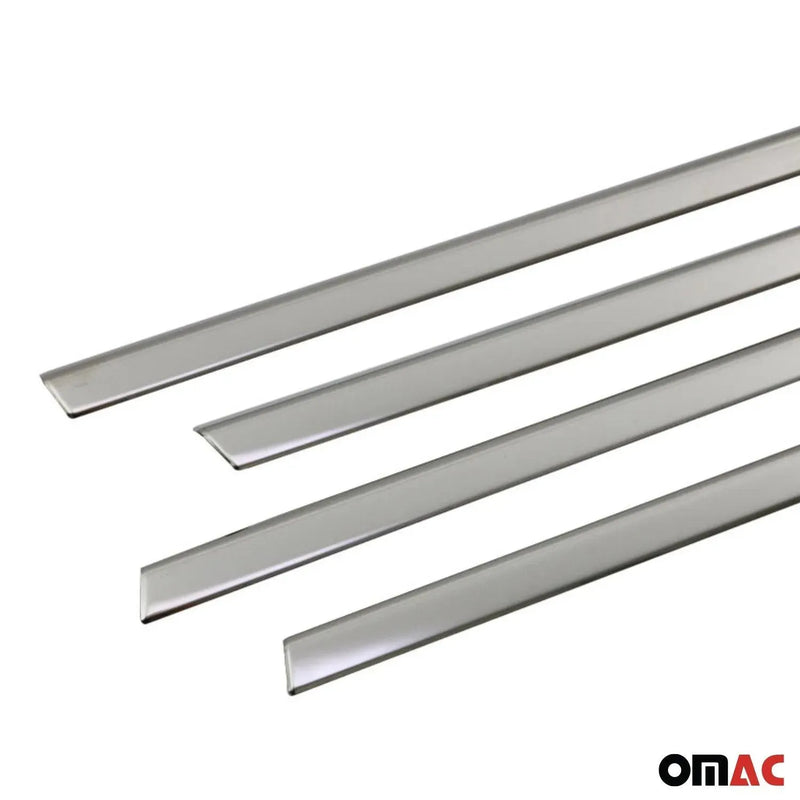 Window Molding Trim Streamer for Fiat 500X 2016-2023 Stainless Steel Silver 4Pcs - OMAC USA