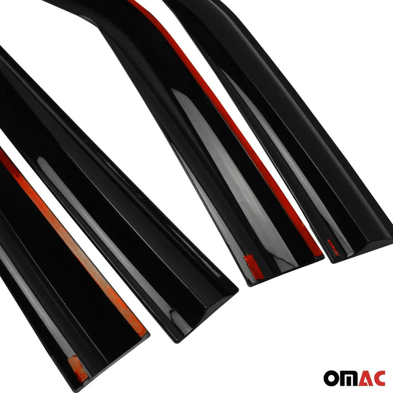 2012-2015 Honda Civic Sedan Bug Shield Hood Deflector & Window Visor Vent Kit 4Pcs Smoke