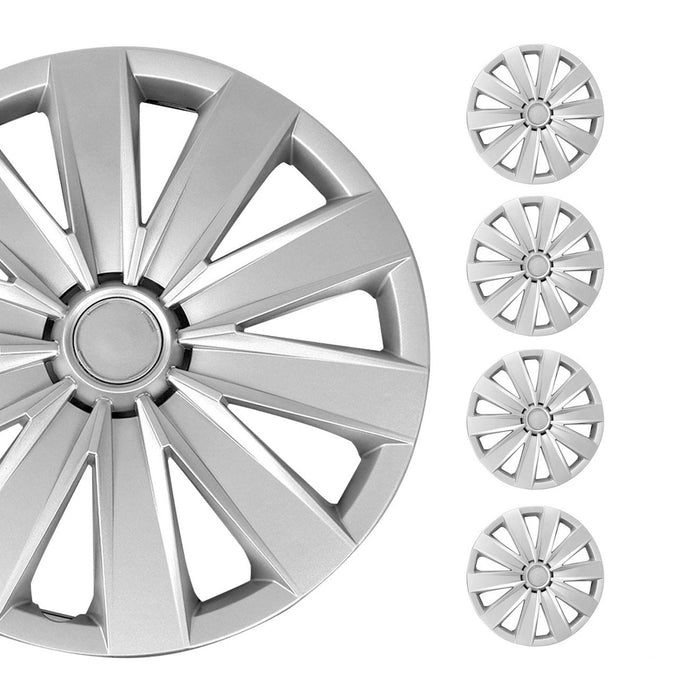 16" Wheel Covers Hubcaps 4Pcs for Chevrolet Silver Gray Gloss