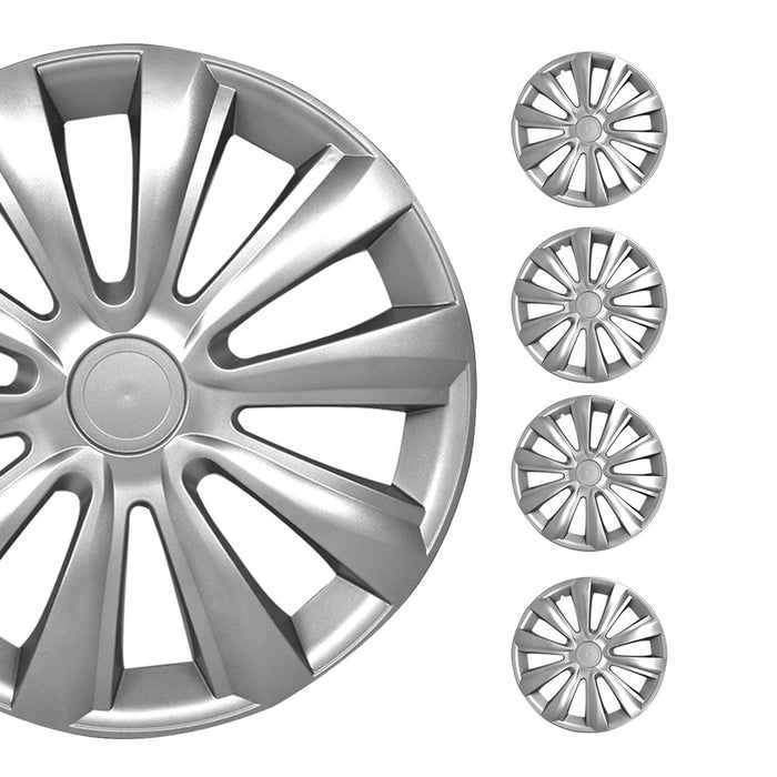 16 Inch Wheel Covers Hubcaps for Volvo Silver Gray Gloss