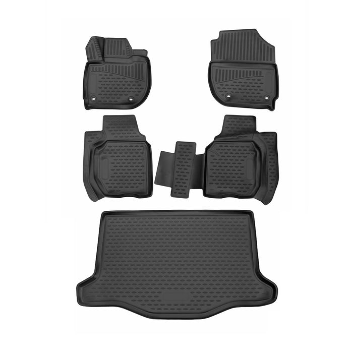 Custom Floor Mats & Cargo Liners for Honda Fit 2015-2020 Black 5 Pcs