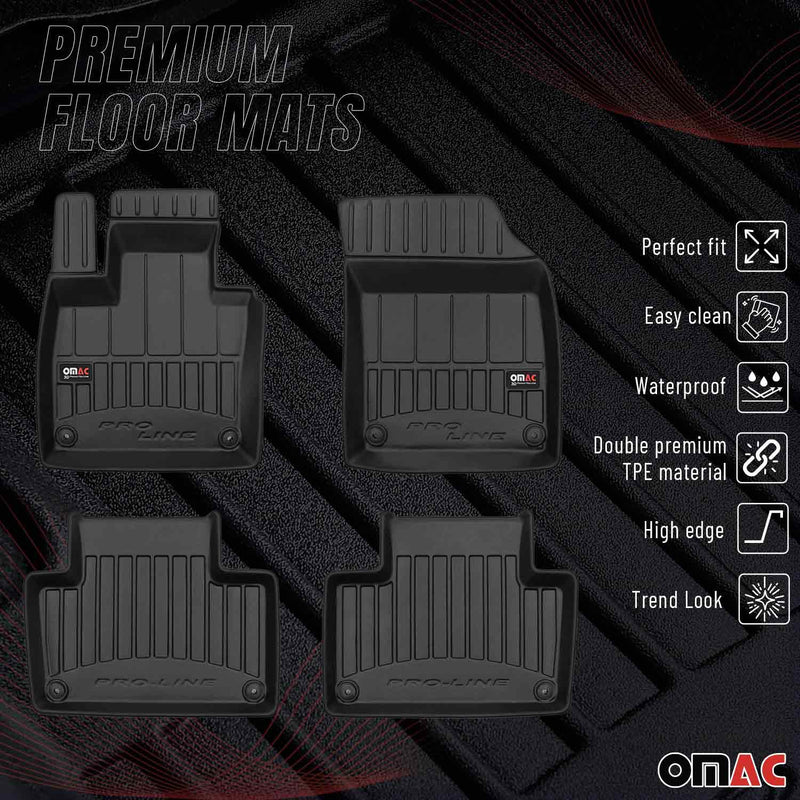 2016-2024 Volvo XC90 Premium Floor Mats Liners Full Set All Weather Heavy Duty