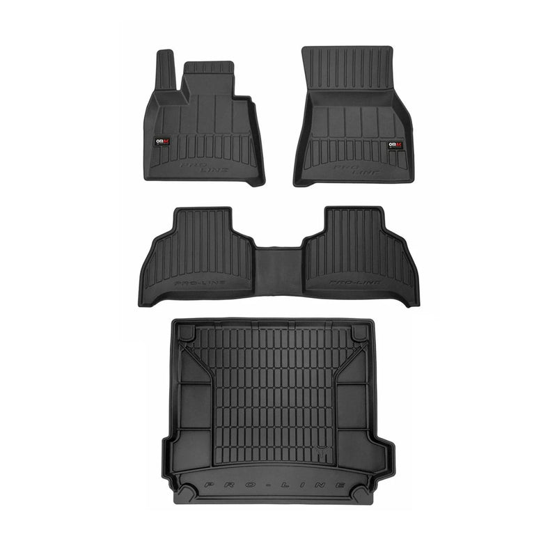 2019-2025 BMW X5 G05 Premium Floor Mats & Cargo Liner Full Set All Weather Heavy Duty Black