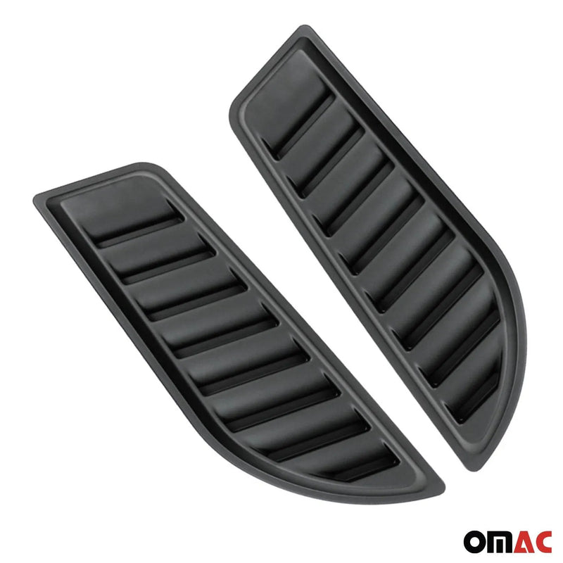 2 Pcs Decorative Air Flow Intake Hood Scoop Vent Cover Black