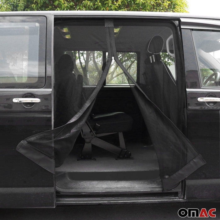 Mosquito Net Bug Magnetic Screen Sliding Door for RAM ProMaster 2014-2024 Black