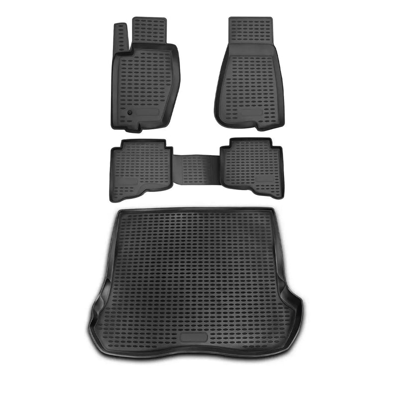 Custom Floor Mats & Cargo Liners for Jeep Grand Cherokee 2005-2010 Black 5 Pcs - OMAC USA