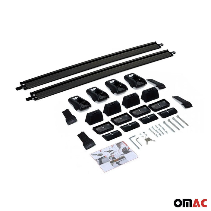 Roof Rack Cross Bars Carrier Aluminium for RAM ProMaster City 2015-2022 Black 2x