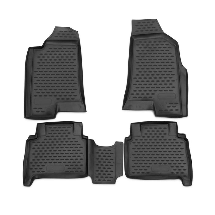 OMAC Floor Mats Liner for Hummer H3/H3T 2006-2010 Black TPE All-Weather 4 Pcs