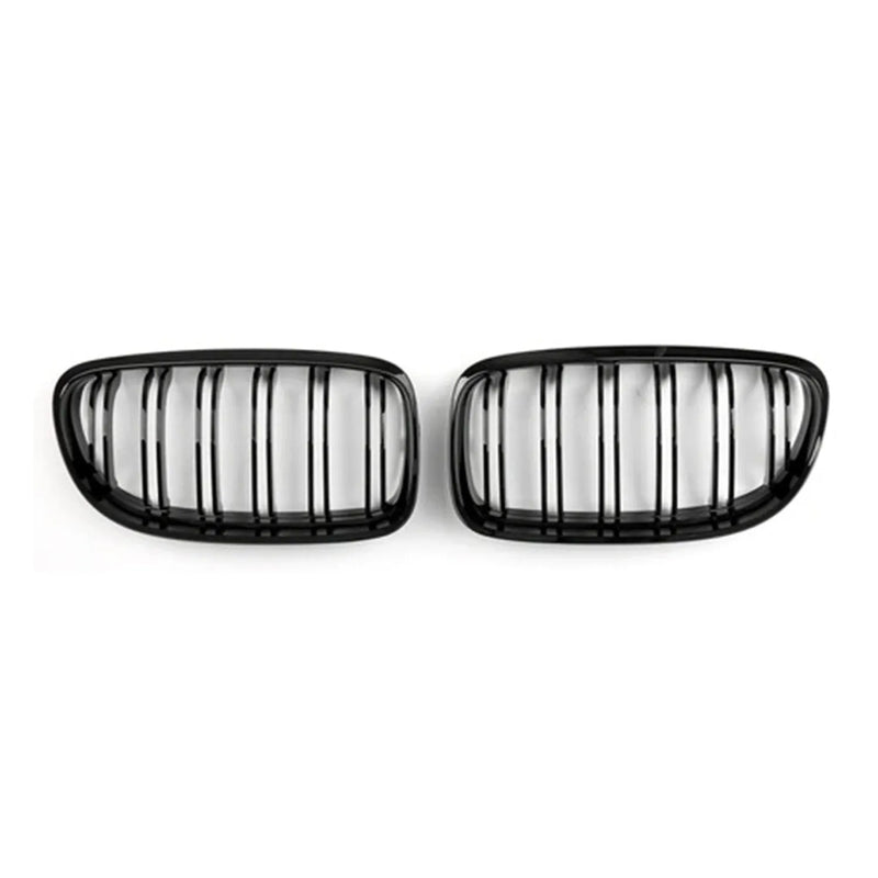 2009-2012 BMW 3 Series E90 E91 E92 E93 FL Front Kidney Grille M3 Style Gloss Black Dual Slat