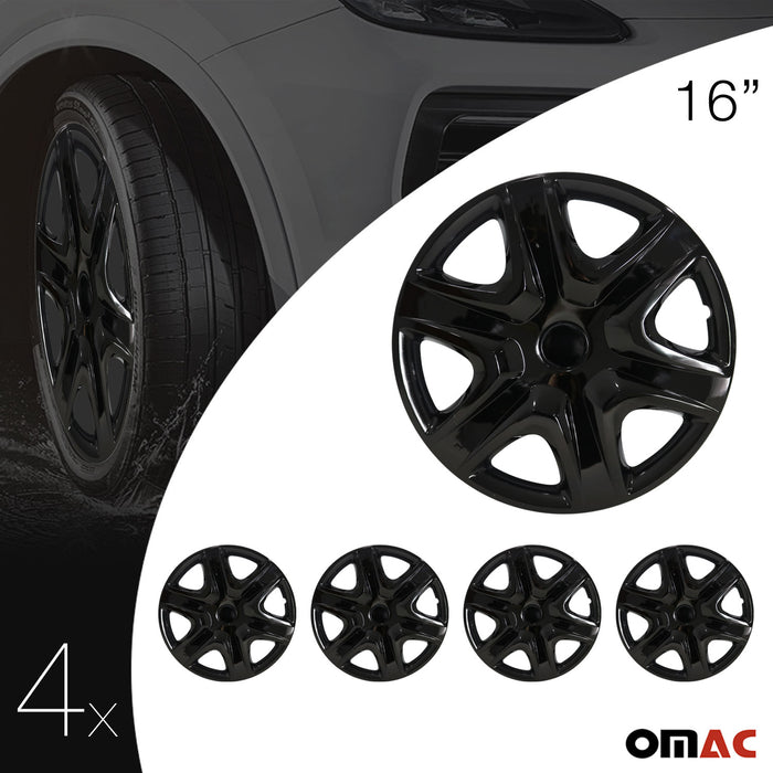 16" Wheel Rim Covers Hub Caps for Lincoln Black