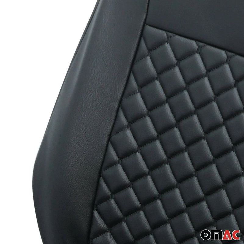 2014-2024 RAM ProMaster Leather Front Car Seat Covers Protector Black