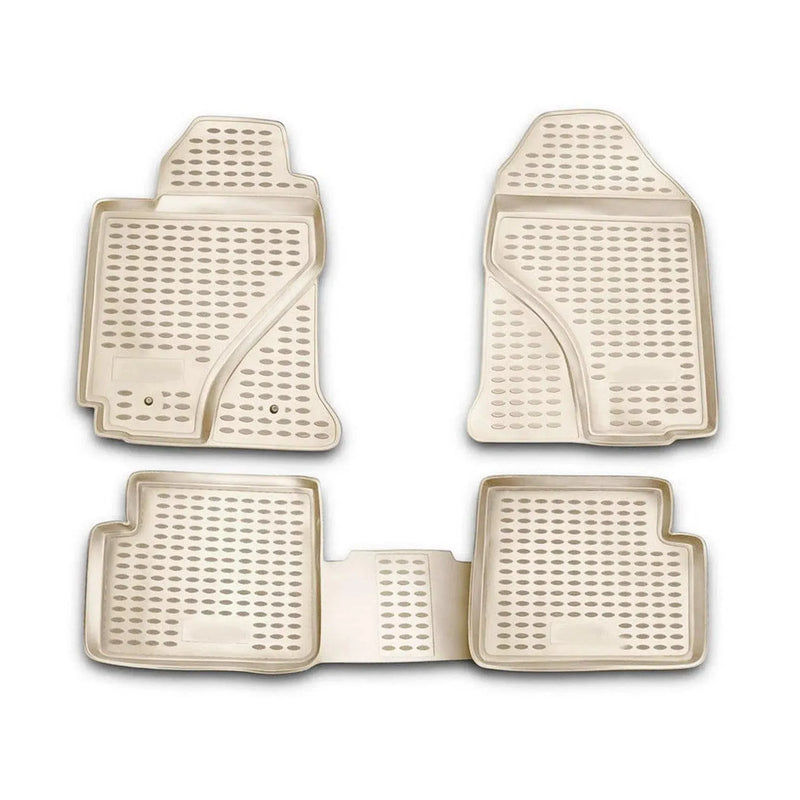 OMAC Floor Mats Liner for Toyota Corolla 2003-2008 Beige TPE All-Weather 4 Pcs - OMAC USA