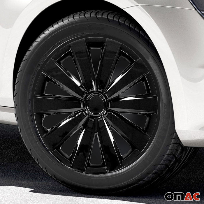 16" Wheel Covers Hubcaps 4Pcs for Nissan Black