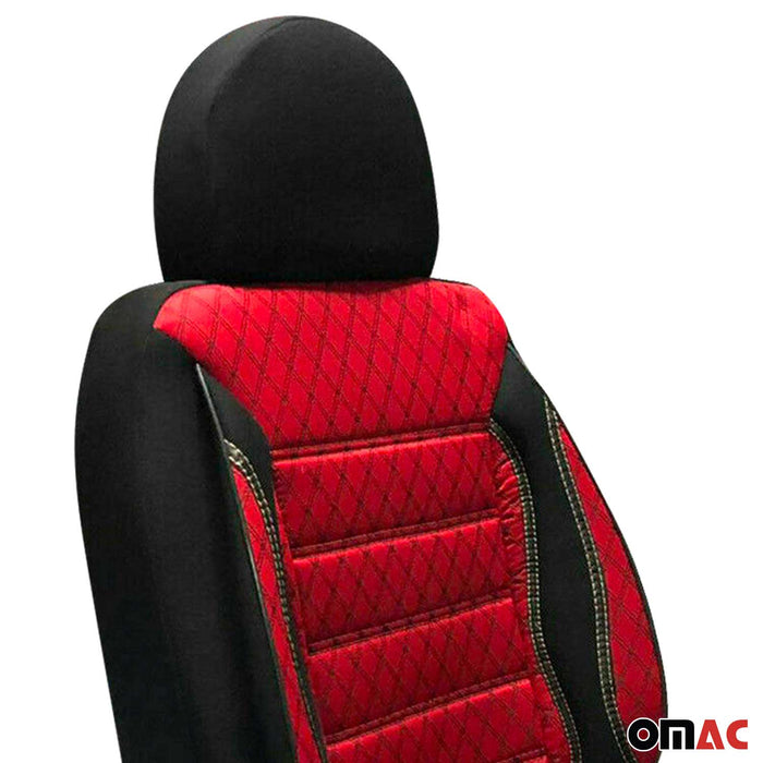 Front Car Seat Covers Protector for VW Black Red Cotton Breathable 1Pc