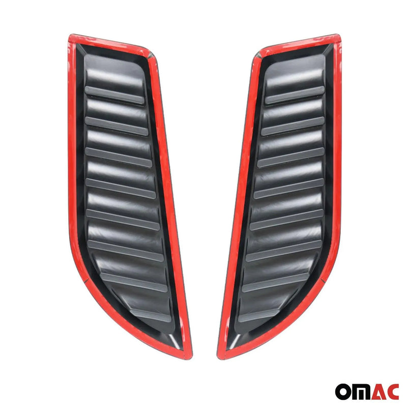 2015-2018 Audi Q3 Hood Scoop Vent Air Flow Intake Black 2 Pcs