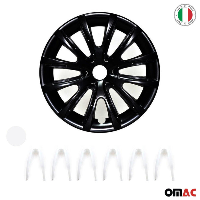 15" Wheel Covers Hubcaps for Toyota Prius Black Matt White Matte