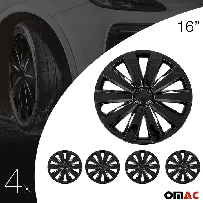 16" Wheel Covers Hubcaps 4Pcs for Kia Soul Black