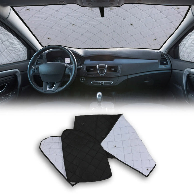 2014-2024 RAM ProMaster Thermal Windshield Sun Shade Magnetic Black 3Pcs