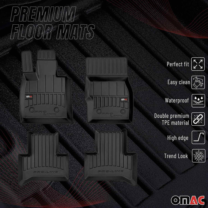 OMAC Premium Floor Mats for Alfa Romeo Stelvio 2017-2024 Waterproof Heavy Duty