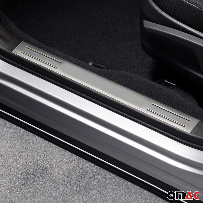 2014-2018 Subaru Forester Door Sill Scuff Plate Scratch Protector Steel 2Pcs