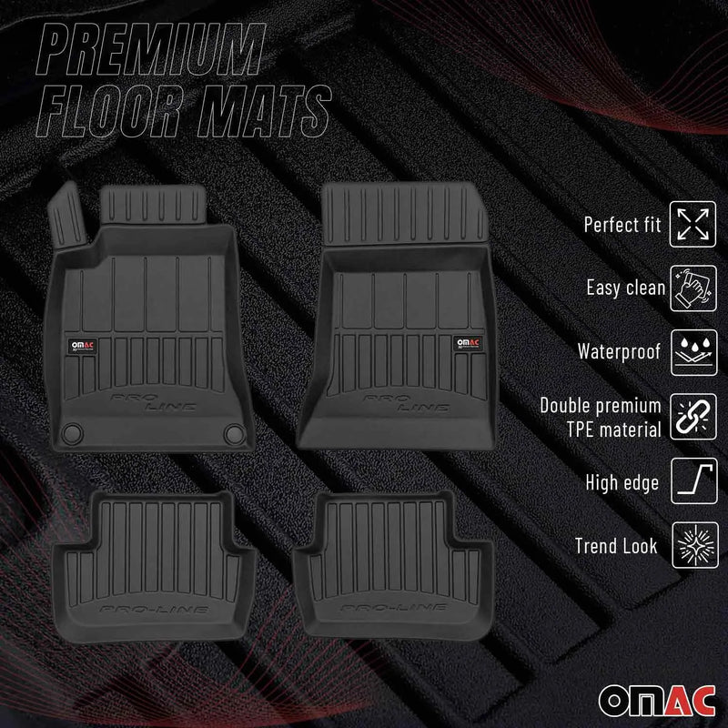 2015-2019 Mercedes GLA Class X156 Premium Floor Mats Liners Full Set All Weather Heavy Duty Black