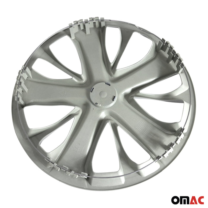 4x 15" Wheel Covers Hubcaps for Mini Silver Gray