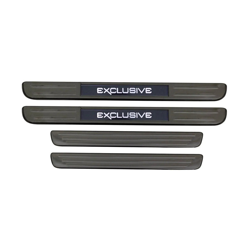 Toyota Door Sill Scuff Plate Illuminated Exclusive Steel Dark 4 Pcs