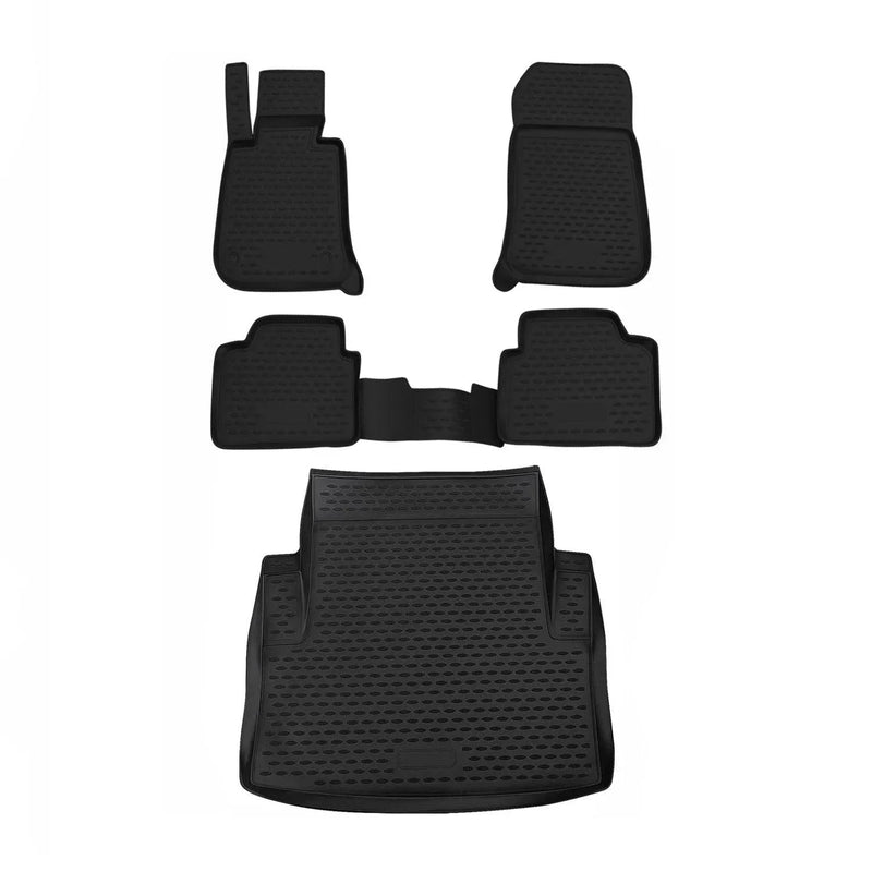 Custom Floor Mats & Cargo Liners for BMW 3 Series E90 Sedan 2005-2012 TPE Black - OMAC USA